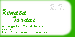 renata tordai business card
